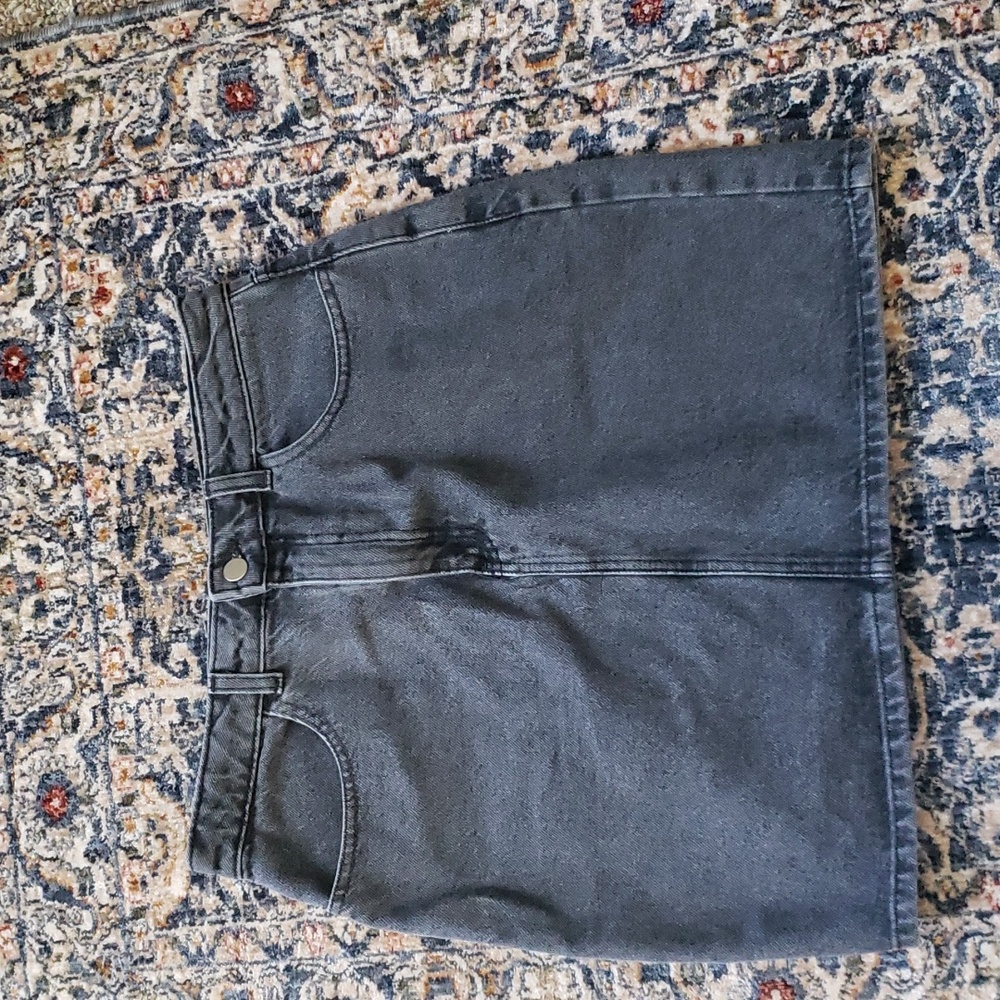 💥4/$20 American Apparel Charcoal Denim Mini Skirt. Large.